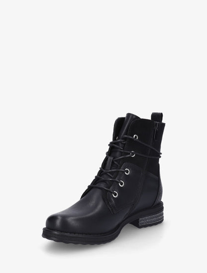 Bottines bi-matière à contrefort python - Noir - 3