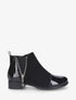 Bottines vernies et effet croco - Noir - 5