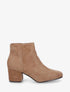 Bottines à talon en suédine - Beige - 1
