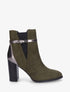 Bottines élastiquées bi-matière - Kaki - 1