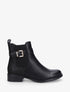Bottines unies à contrefort pailleté - Noir - 1