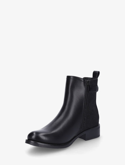 Bottines en simili à contrefort pailleté - Noir - 3