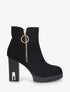 Bottines en simili à zip décoratif - Noir - 5
