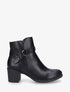 Bottines en simili à empiècement python - Noir - 5