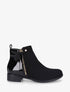 Bottines en simili à contrefort verni - Noir - 1