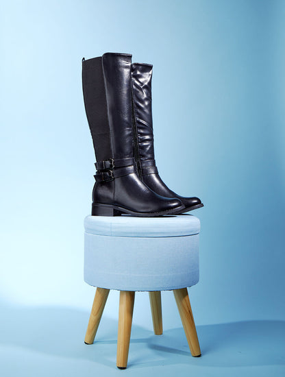 Bottes cavalières élastiquées - Noir - 5