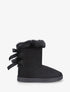 Bottines montantes fourrées à noeud - Noir - 1