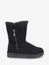 Bottines fourrées à fermeture zippée - Noir - 1