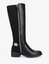 Bottes style cavalière bi-matière à zip - Noir - 5