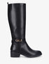Bottes plates en simili - Noir - 5