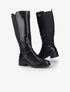 Bottes cavalières à détail sangle cloutée - Noir - 5