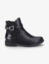Bottines plates bi-matière à sangles - Noir - 1