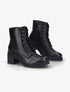 Bottines en simili à talon - Noir - 5