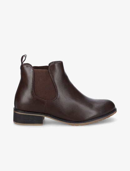 Chelsea boots plates en simili - Marron - 1