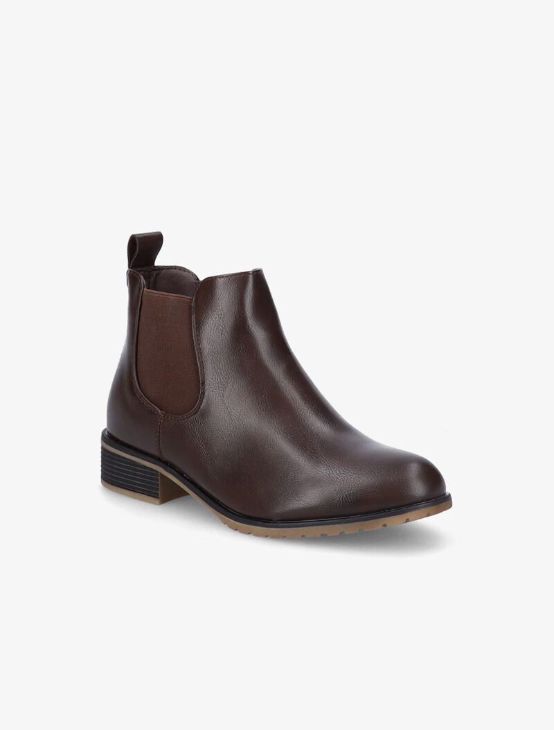 Chelsea boots plates en simili - Marron - 2
