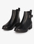 Bottines en simili et effet croco - Noir - 1