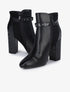 Bottines bi-matière à bride à boucle - Noir - 5