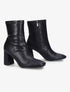 Bottines style chaussette à bouts carrés - Noir - 1