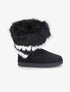 Boots à chevilles à fourrure asymétrique - Noir - 1