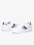 Sneakers à détails imprimés multi matière - Blanc/argent - 1