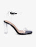 Sandales transparentes à talons - Noir - 1