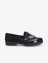 Mocassins bi-matière à franges - Noir - 5