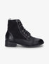 Bottines lacées à zip décoratif - Noir - 6