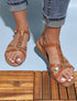 Nu-pieds à ganses tressées - Camel - 1