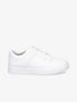 Sneakers bicolore en simili et suédine - Blanc - 1