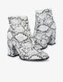 Bottines à talons effet python - Blanc - 1