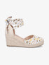 Espadrilles compensées imprimé fleuri - Beige - 5