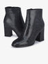 Bottines à talons effet python - Noir - 1