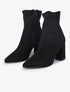 Bottines montantes à talons et bouts pointus - Noir - 1