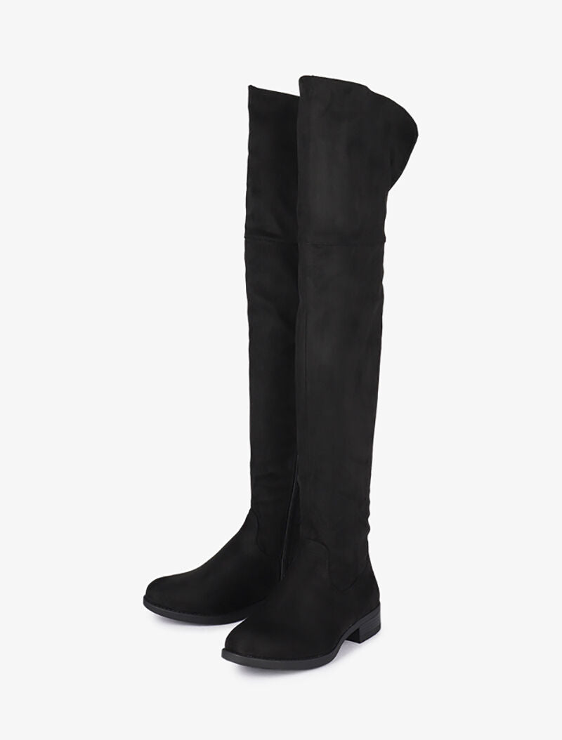 Cuissardes en suédine - Noir - 4