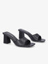 Mules à bout carré - Noir - 1