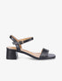 Sandales classiques unies en simili - Noir - 1