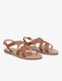 Nu-pieds croisés en simili - Camel - 1