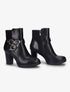 Bottines montantes à contrefort bi-matière et sangles - Noir - 1