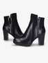 Bottines montantes à contrefort effet croco - Noir - 1