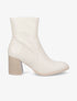 Bottines montantes en simili - Beige - 1