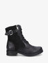 Bottines montantes bi-matière à sangle - Noir - 1