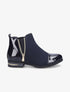 Bottines à détails vernis - Marine - 5