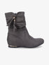 Bottines compensées en suédine - Anthracite - 1