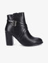 Bottines à talon et sangles croisées - Noir - 6