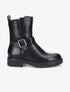 Boots style motard en simili - Noir - 1