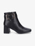 Bottines à boucle et bout carré - Noir - 1