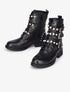 Boots effet croco ornées de perles et clous - Noir - 1