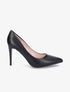 Escarpins pointus en simili - Noir - 1