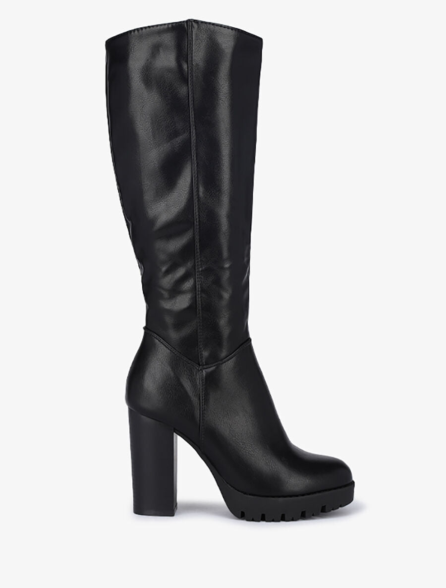 Bottes à talon haut et semelles crantées - Noir - 5