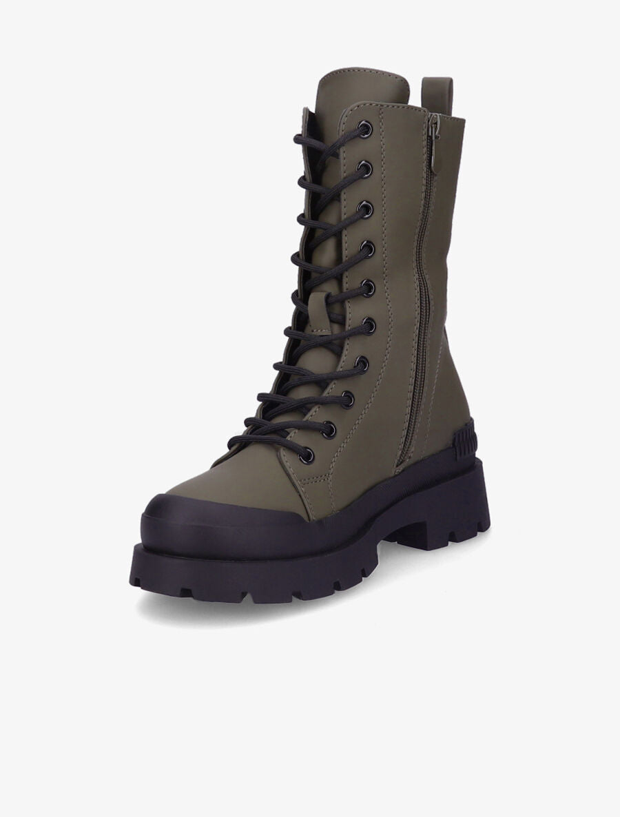 Boots montantes à lacets - Kaki - 3